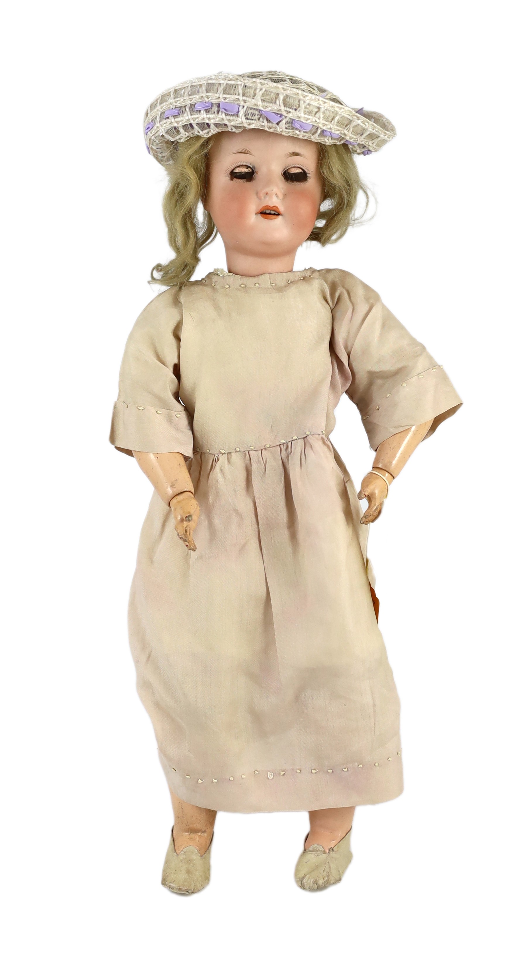 A C.M. Bergmann bisque doll, German, circa 1916, 17in.